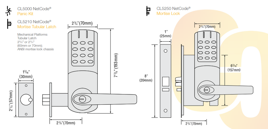 Codelocks CL5000 Netcode® Panic Access Kit Electronic Locks