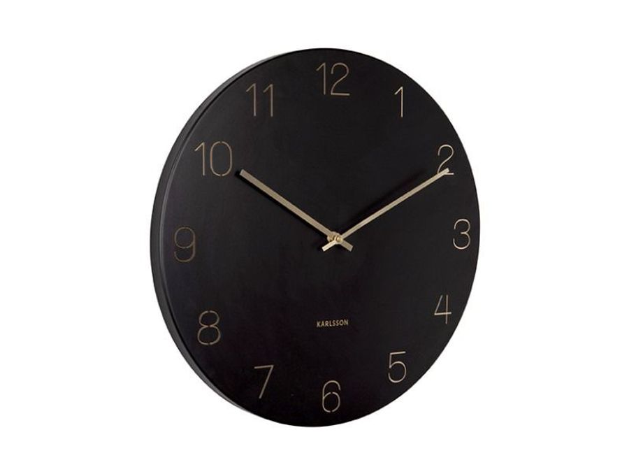 presenttime Wall Clock Charm Engraved Numbers