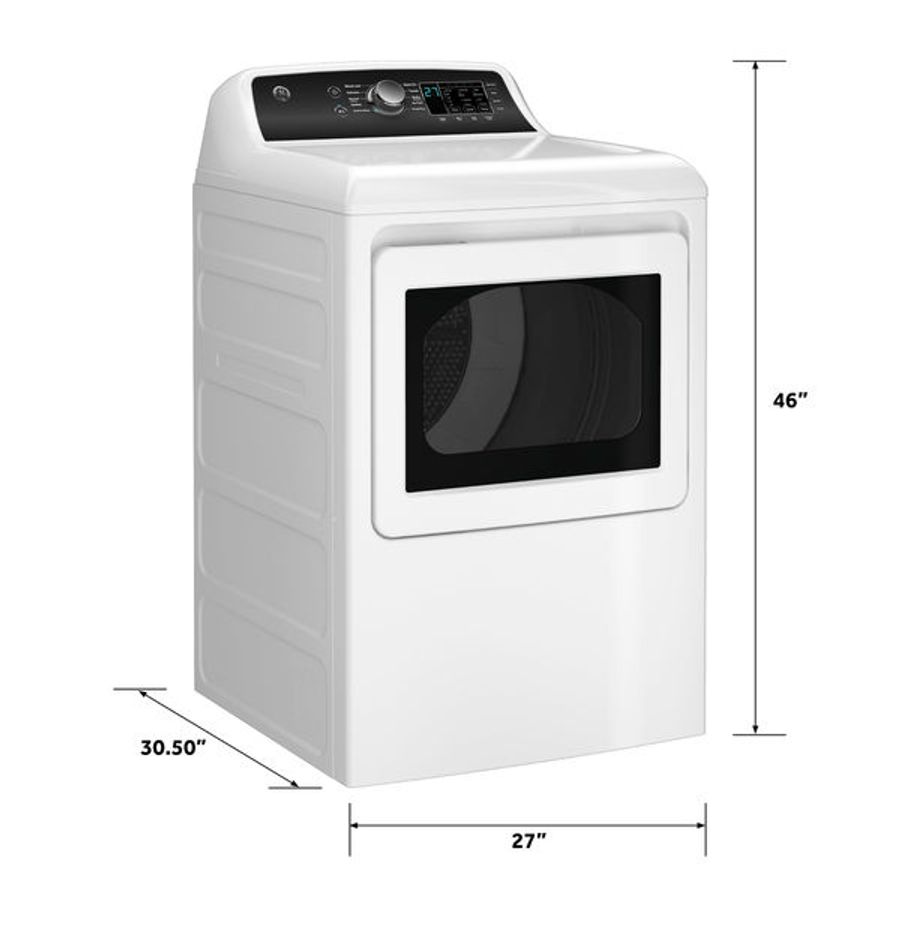 Ge Appliances GE® 7.4 Cu. Ft. Capacity Electric Dryer With Up To 120 Ft. Venting And Sensor Dry