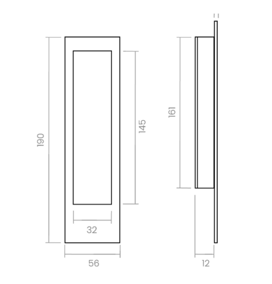 Groel Sliding Door Kit Without Lock Rectangular