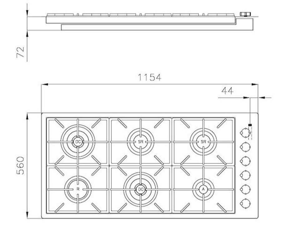 Foster Cooker Hob Foster Milano Pvd Gun Metal