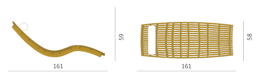 Unopiu Swing Stacking Chaise Longue In Teak