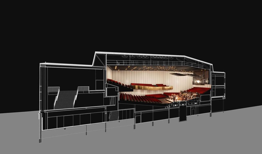 Concert Hall At Kiel Castle Renovation And Conversion